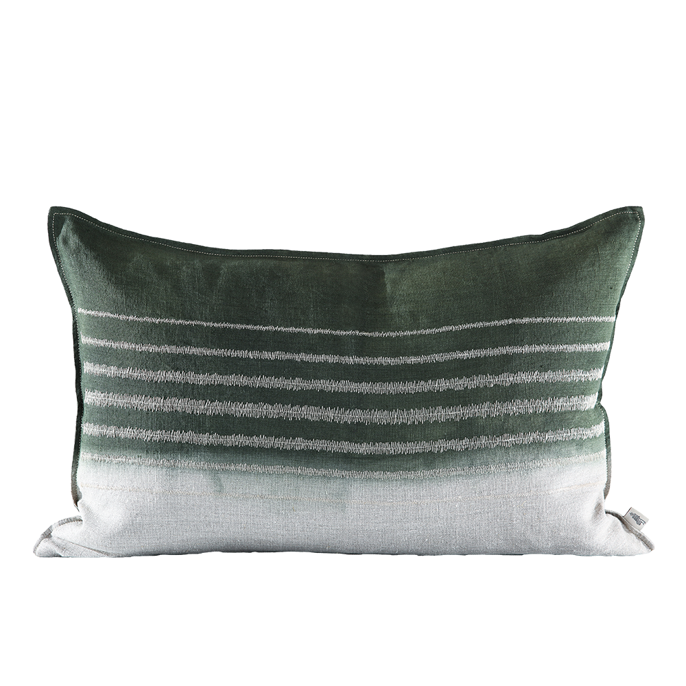 Stripe Stone Embroidered Cushion