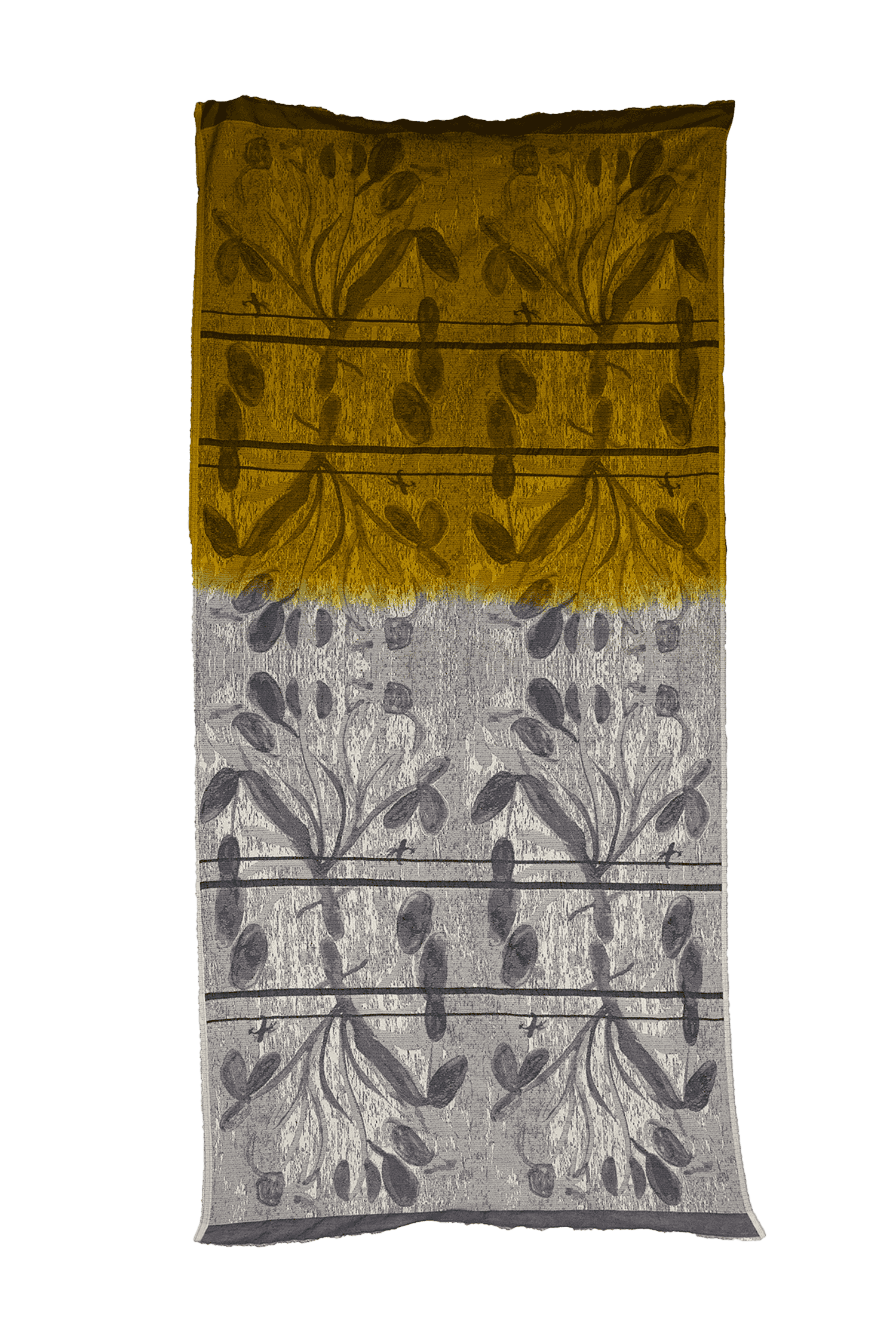 Green Watercolour Jacquard Throw