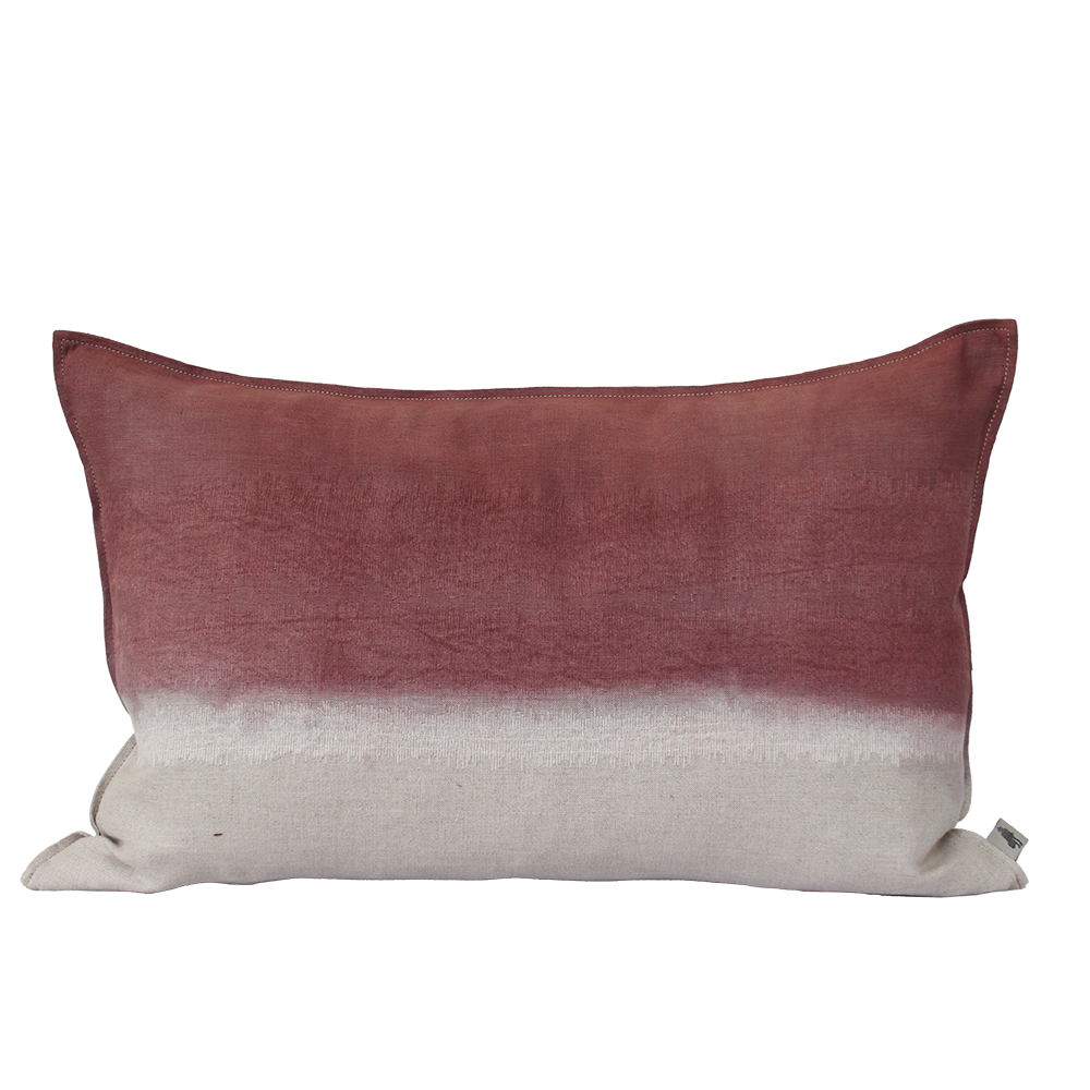 Variegated Stripe PFD Embroidered Cushion