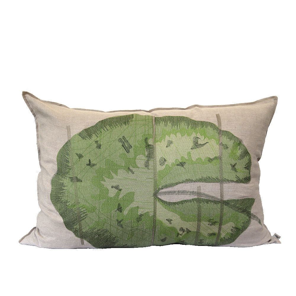 Okavango Green Embroidered Cushion