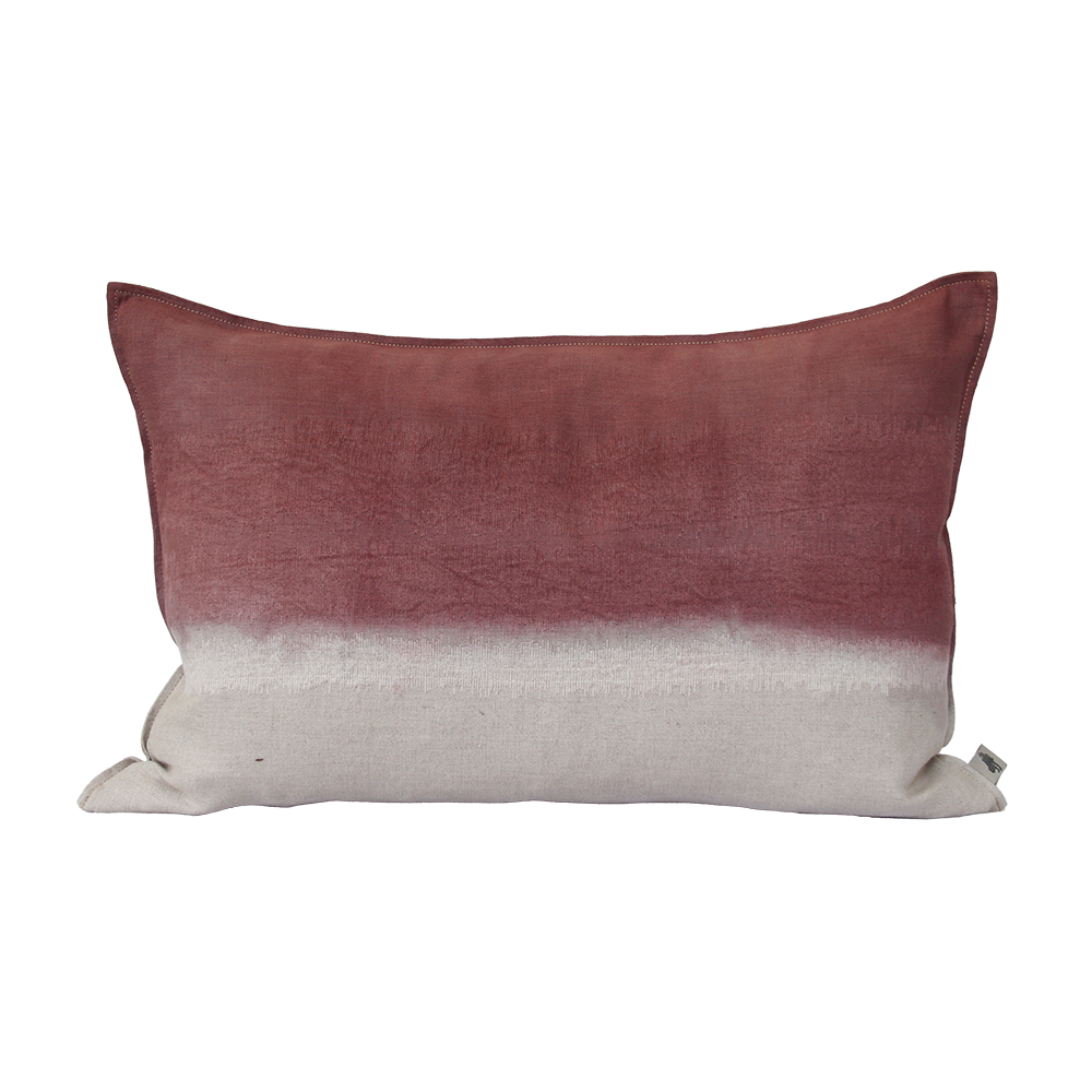 Variegated Stripe PFD Embroidered Cushion