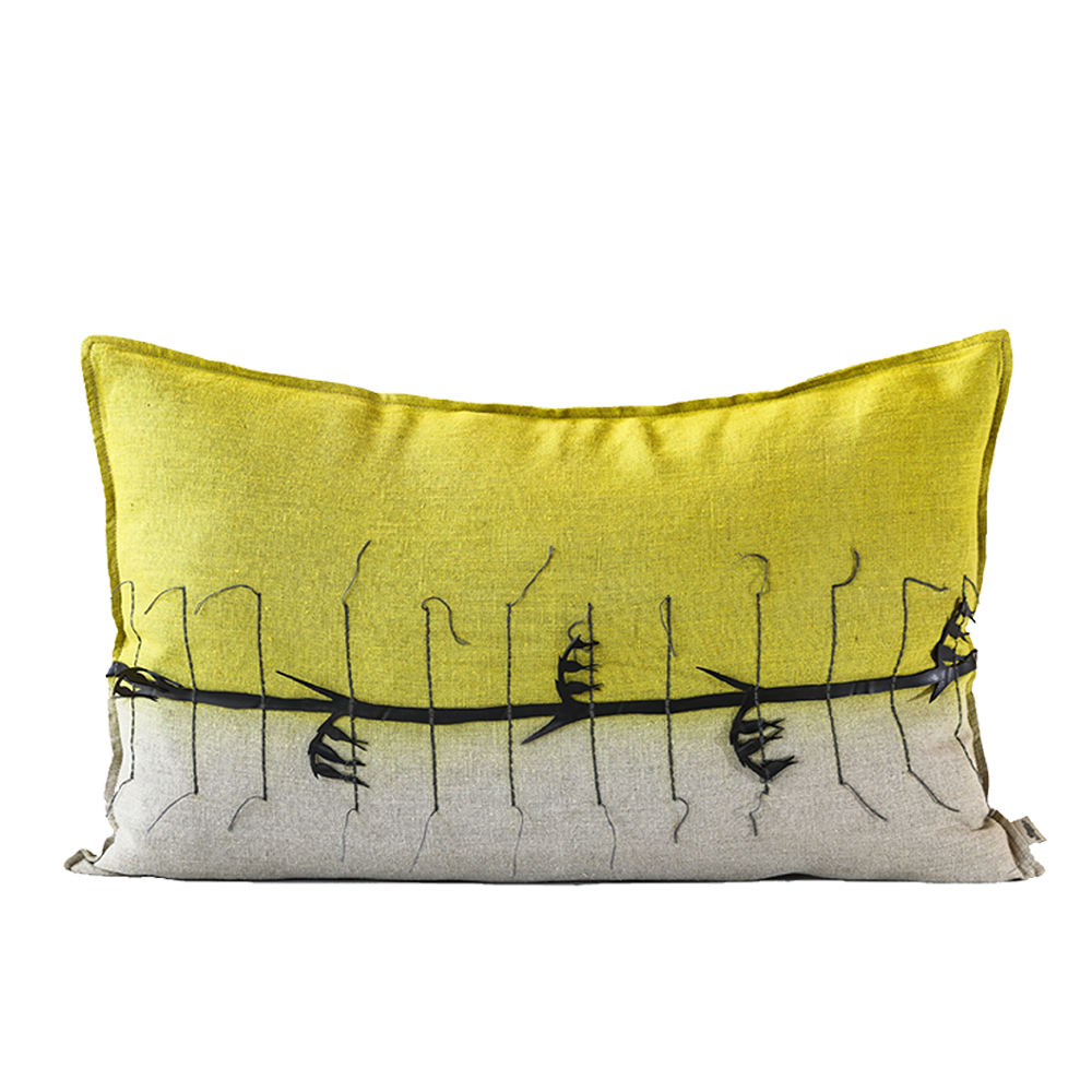 Rubber Applique Cushion
